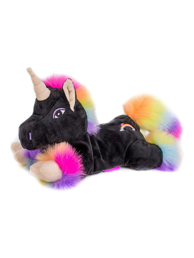 Magnetronknuffel Habibi® Eenhoorn zwart/regenboog
