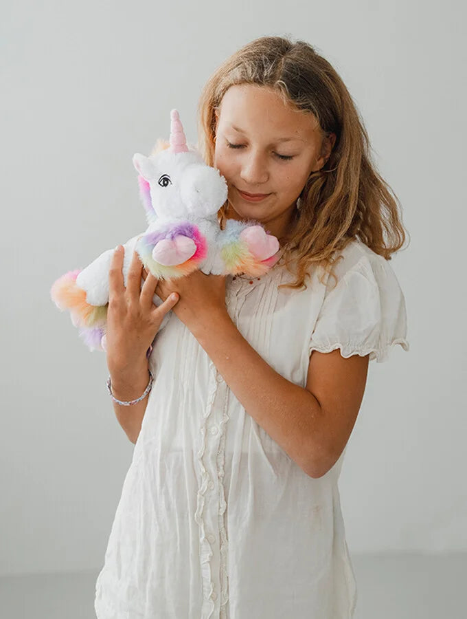 Magnetronknuffel Habibi® eenhoorn regenboog