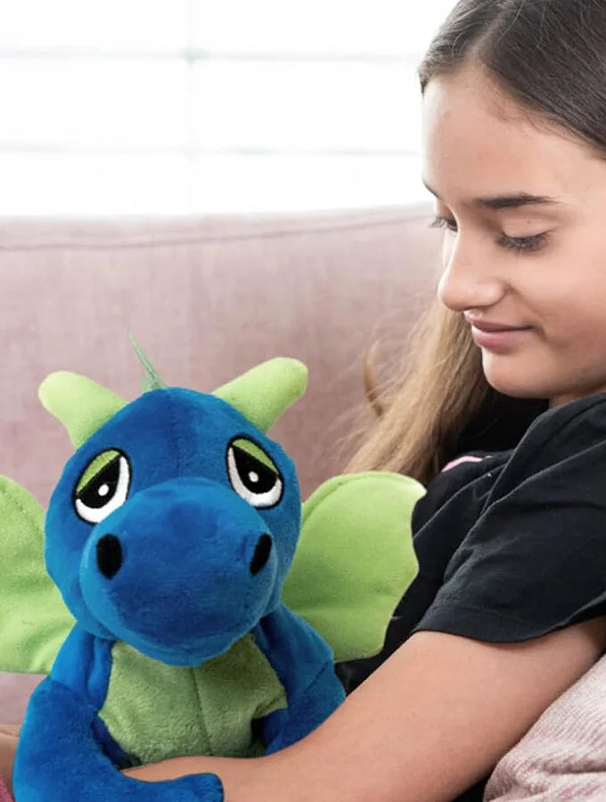 Magnetronknuffel Habibi® geluksdraak blauw