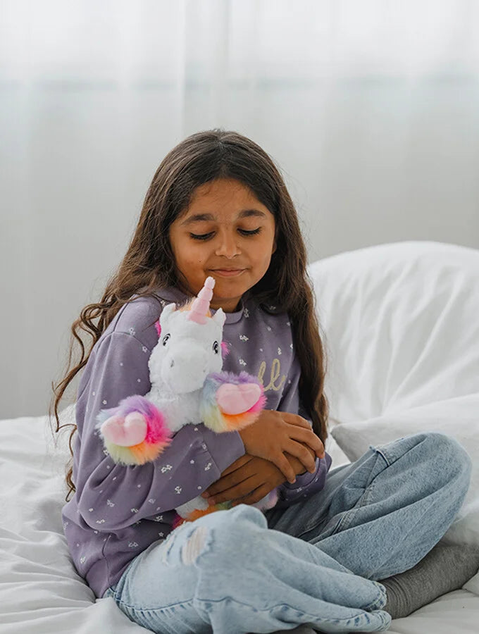 Magnetronknuffel Habibi® eenhoorn regenboog