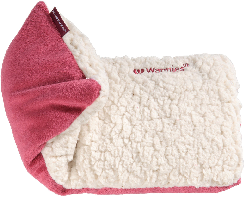 Magnetronknuffel Warmies® Hot-Pak® sherpa beige/rood