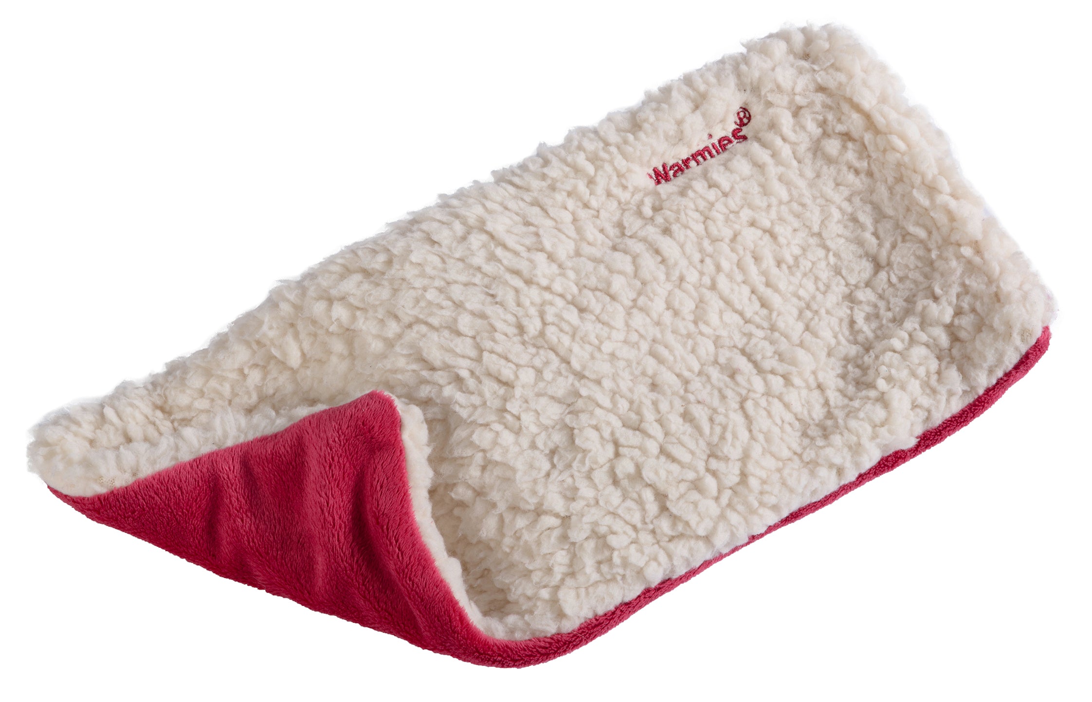 Magnetronknuffel Warmies® Hot-Pak® sherpa beige/rood