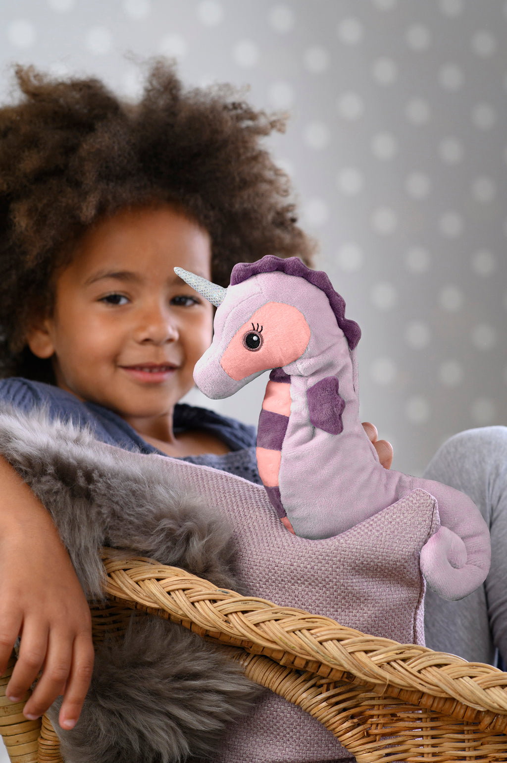 Magnetronknuffel Warmies® MINIS Zee-eenhoorn