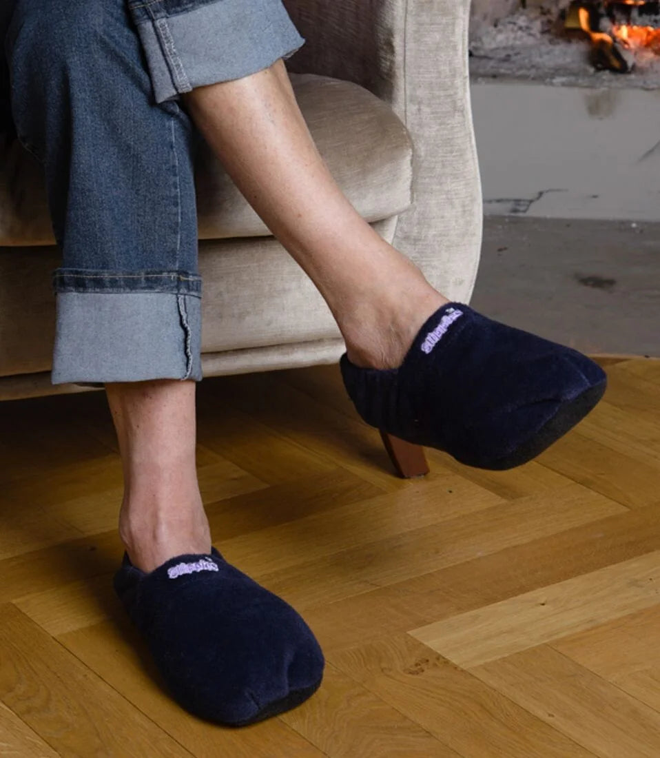 Magnetronknuffel Warmies® Slippies® classic donkerblauw mt.41-45