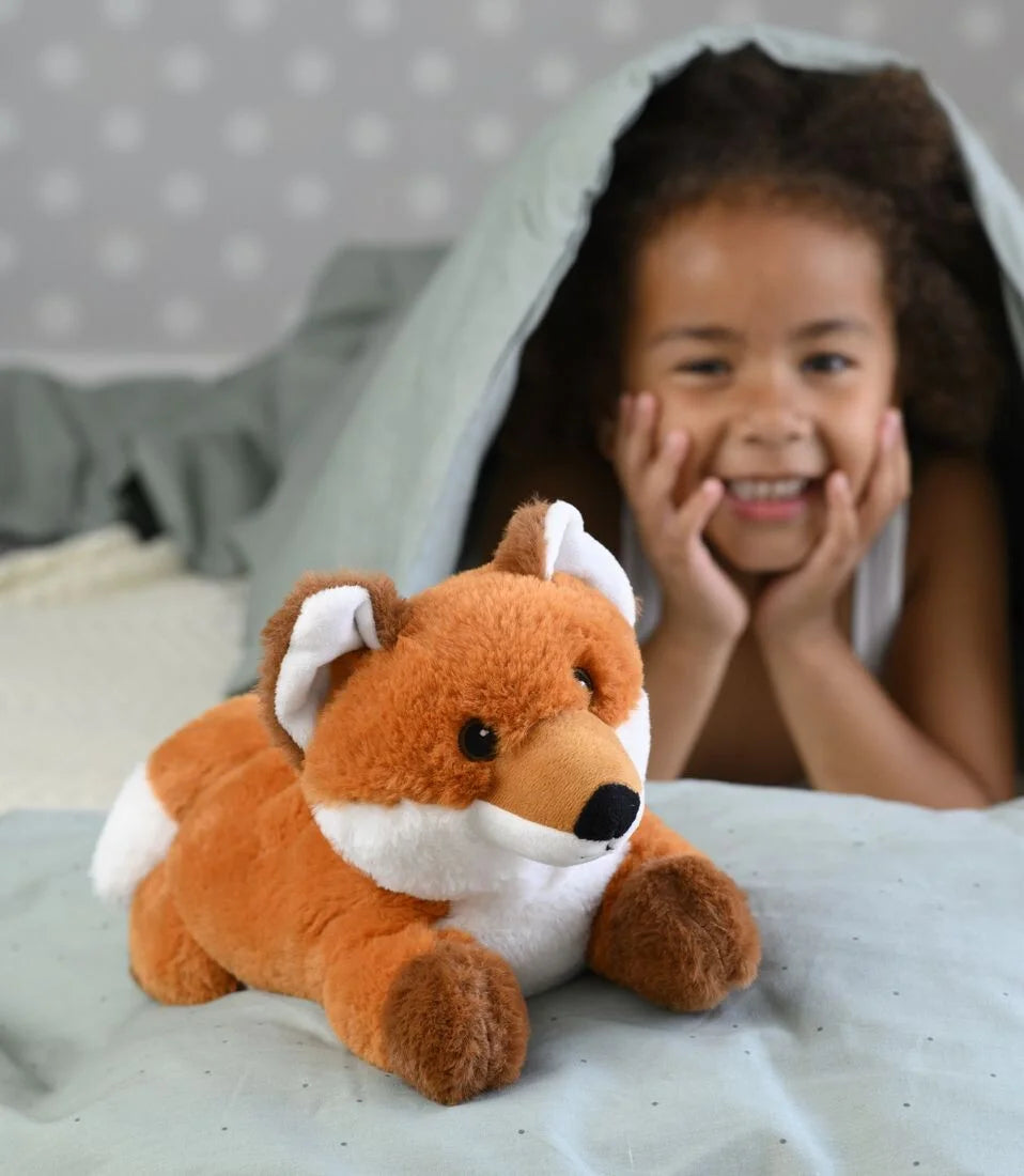 Magnetronknuffel Warmies® liggende vos