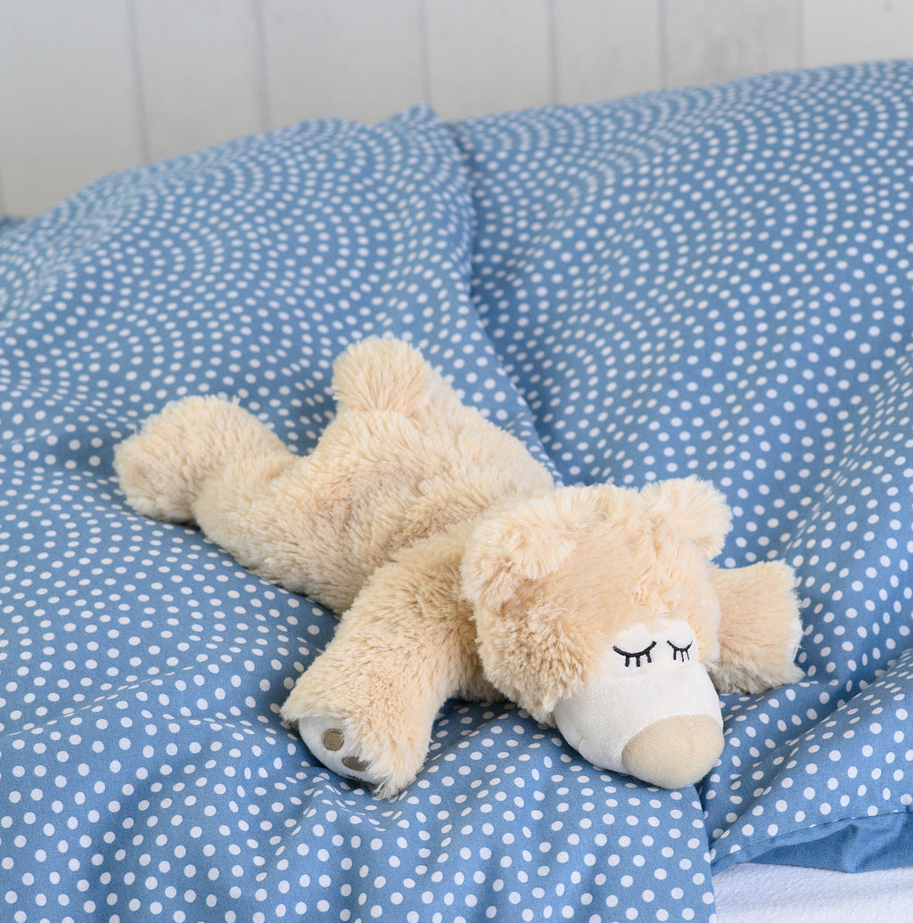 Magnetronknuffel Warmies® sleepy bear beige