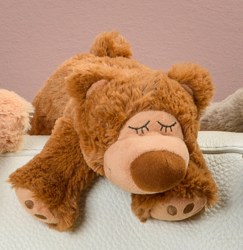 Magnetronknuffel Warmies® sleepy bear bruin