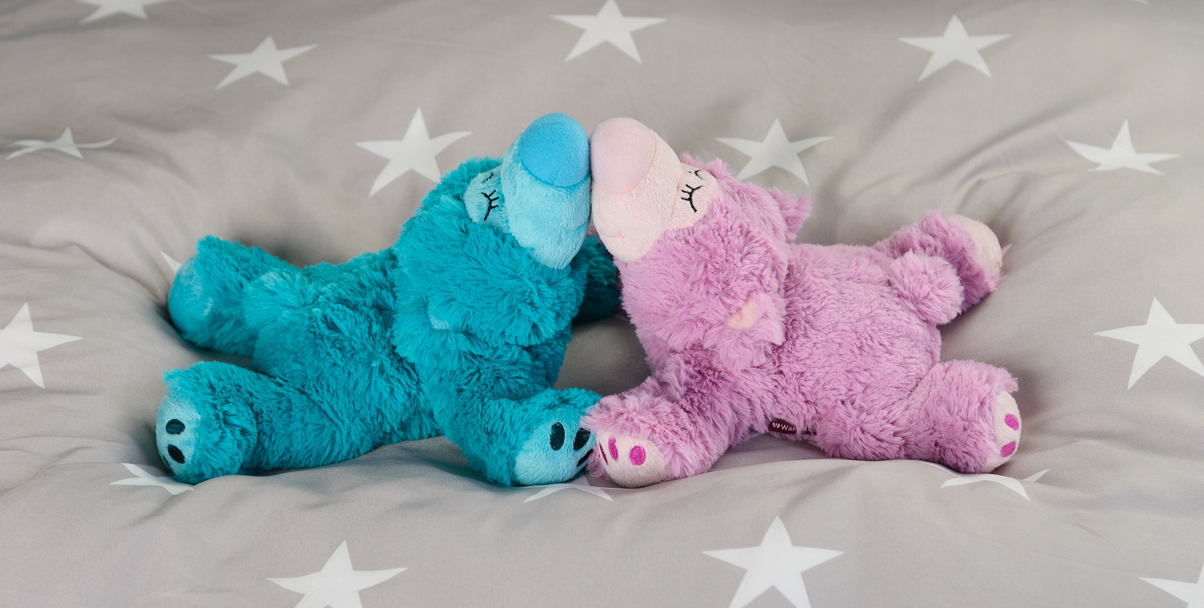 Magnetronknuffel Warmies® sleepy bear lila